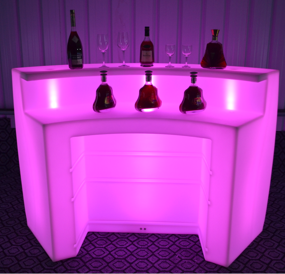 16 Color Change Round LED Bar Counter