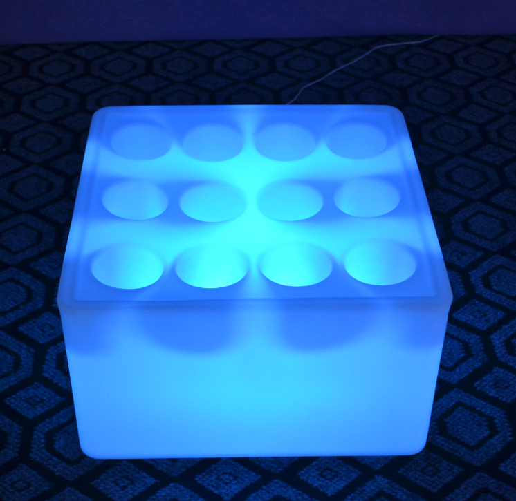  High-capacity colors change Square LED Service Tray
