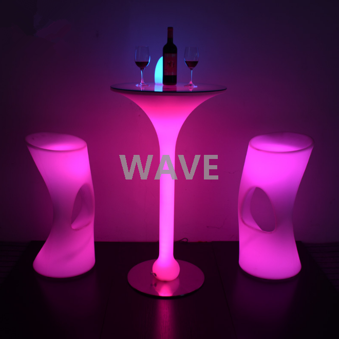 16 colors changeable led cocktail tables and chairs set