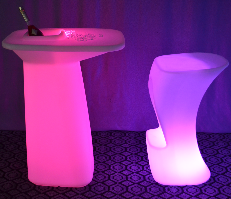 outdoor color change battery LED Portable Cocktail Tables