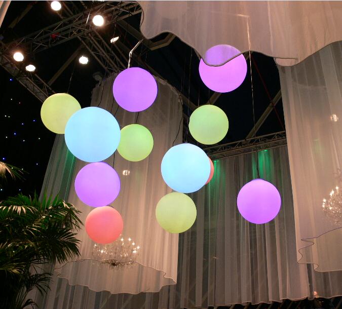 colors change rechargeable PE hang led ball