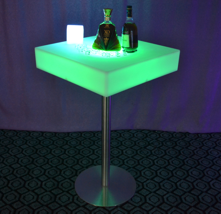 outdoor Lighted LED Cocktail Table with Remote Control